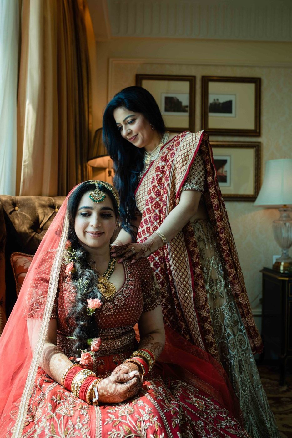 Yogita with Sowmya on her wedding day, New Delhi, 2022